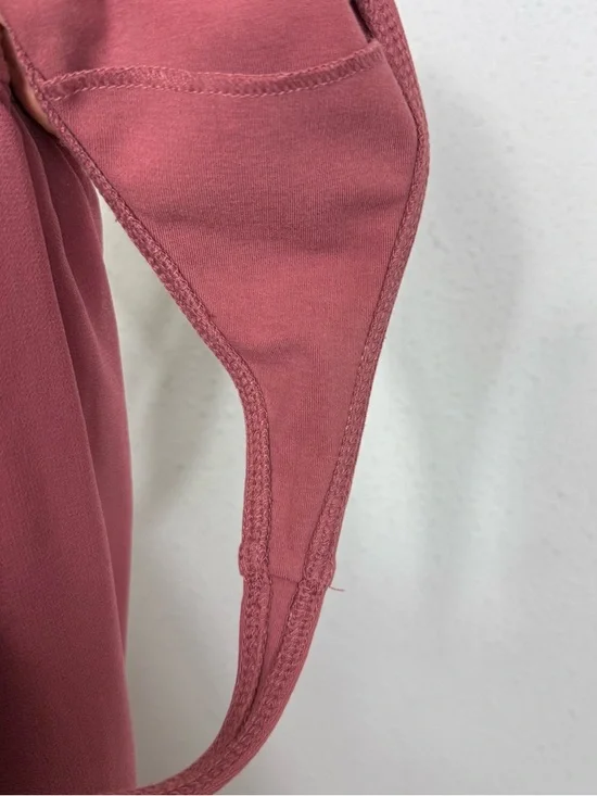 Aritzia Wilfred Talmont Bodysuit Long Sleeve Sheer Rust Pink Sz Small - Picture 9 of 9